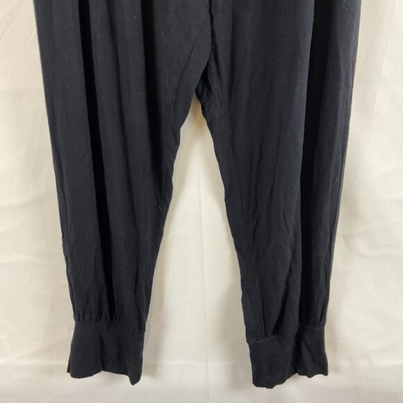Daily Practice Jogger Pants L Blue-Black Elastic Waist Pockets Oversized - Picture 4 of 9